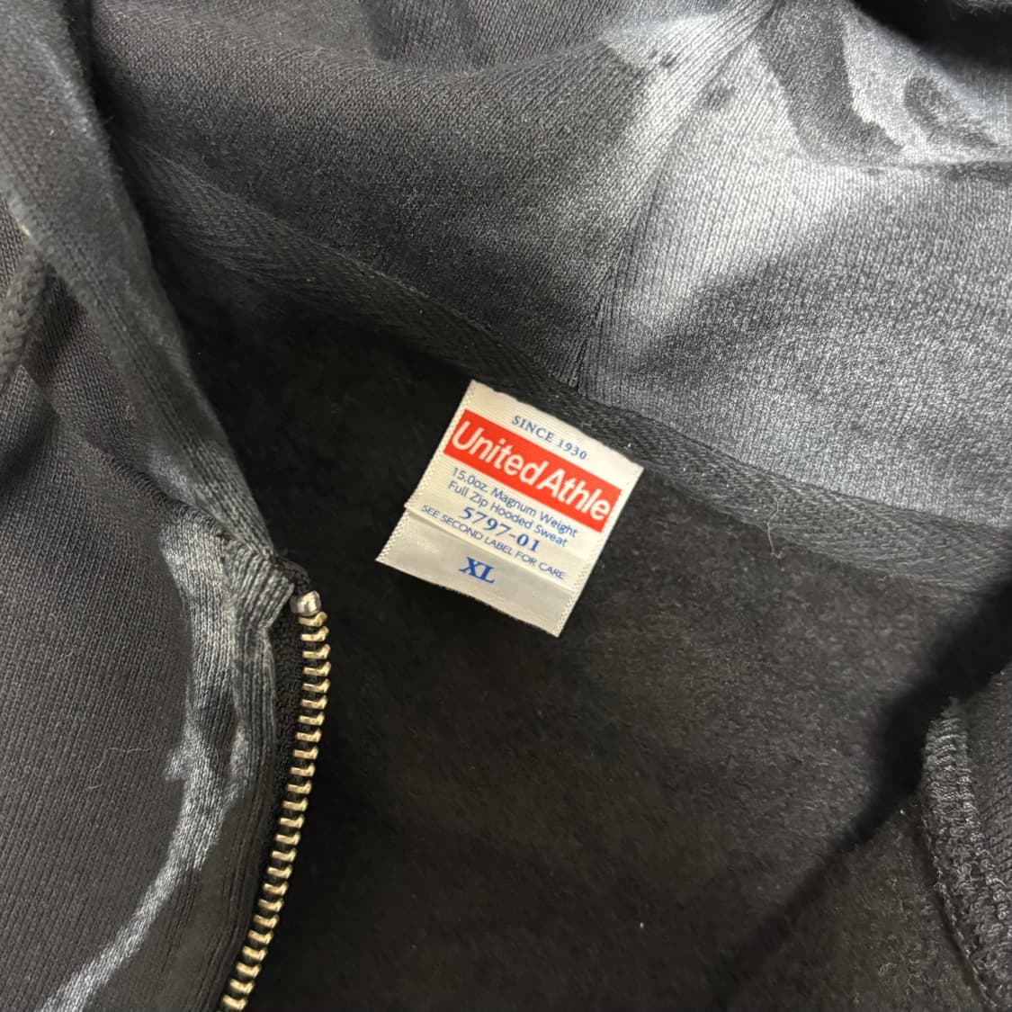 유나이티드 애슬레 15.0oz 매그넘 웨이트 블리치 커스텀 후드집업 상품이미지5