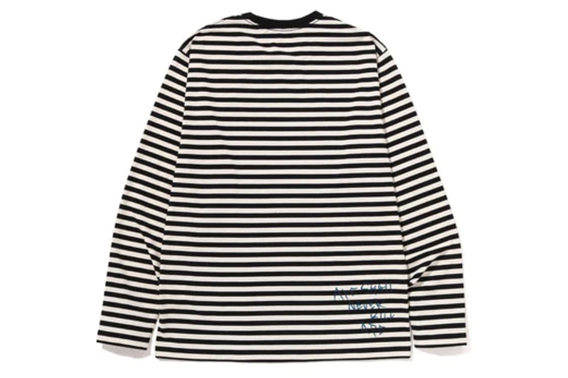 베이프 스트라이프 티셔츠 롱슬리브 상품이미지2
