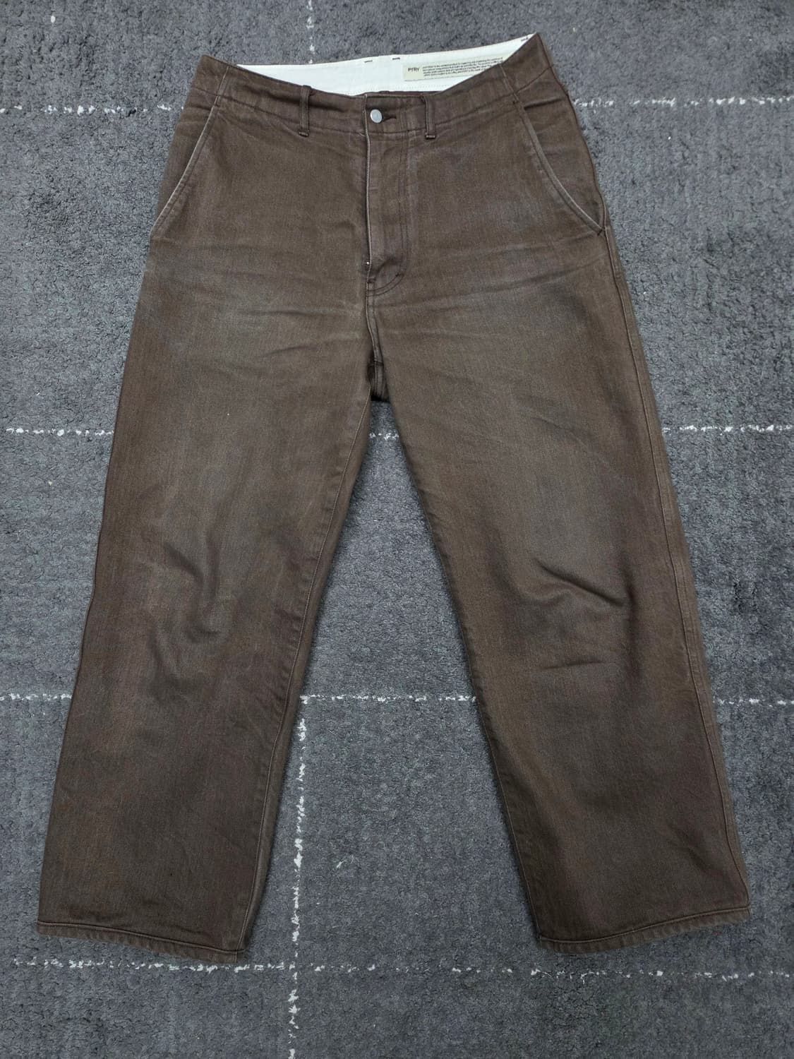 포터리 원워시드 와이드 데님 브라운 [2] 상품이미지1