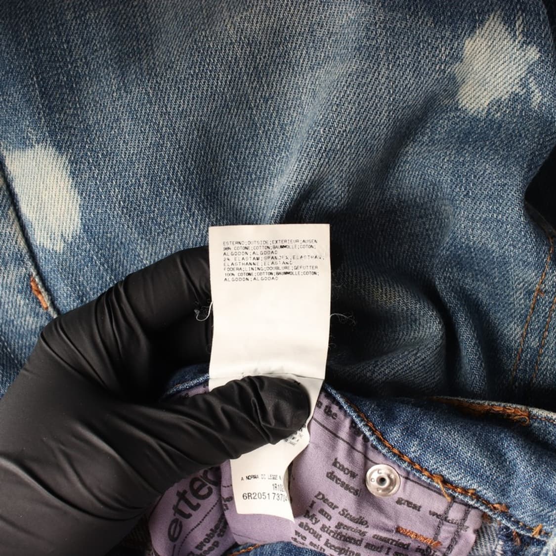 존 갈리아노 커브드 디스트레스드 블리치 데님 상품이미지7