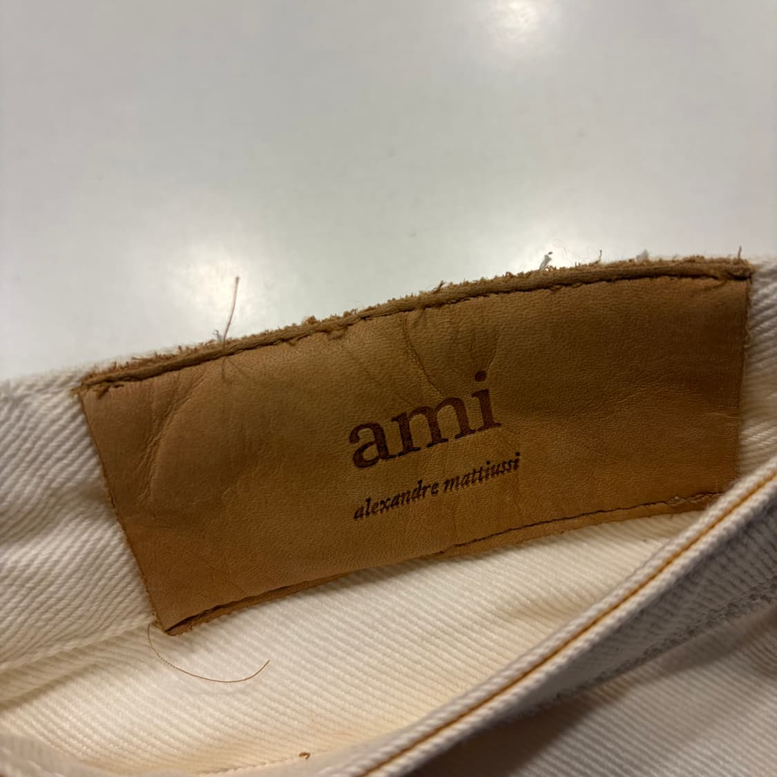 [30] AMI 아미 벨트 면바지 아이보리 화이트 C595 상품이미지7