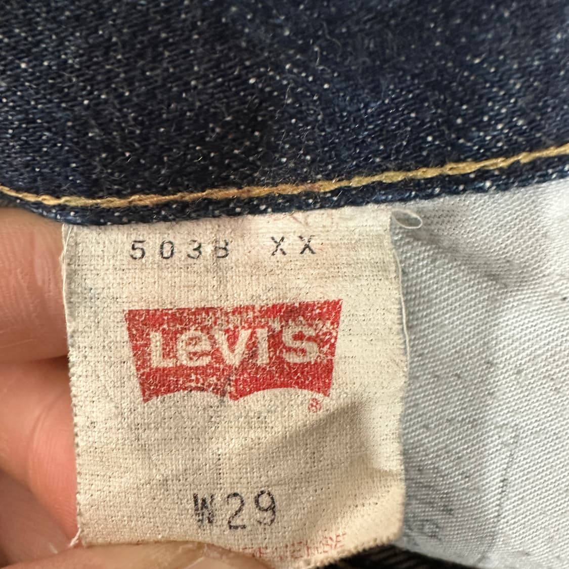 리바이스503B-XX 셀비지 데님 청바지 29 상품이미지6