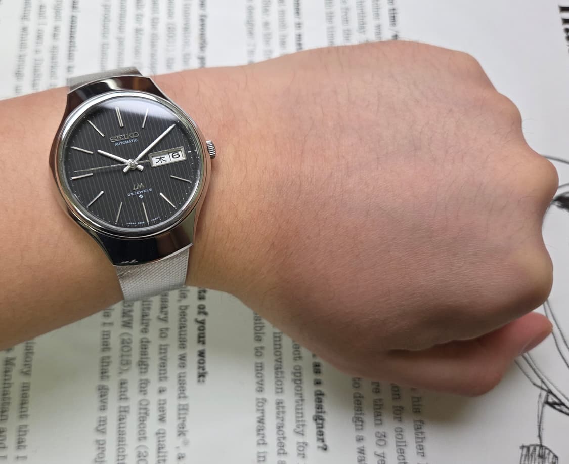 레어] 빈티지 세이코 LM로드매틱 25쥬얼 블랙 세로판 한자 데이데이트 상품이미지9