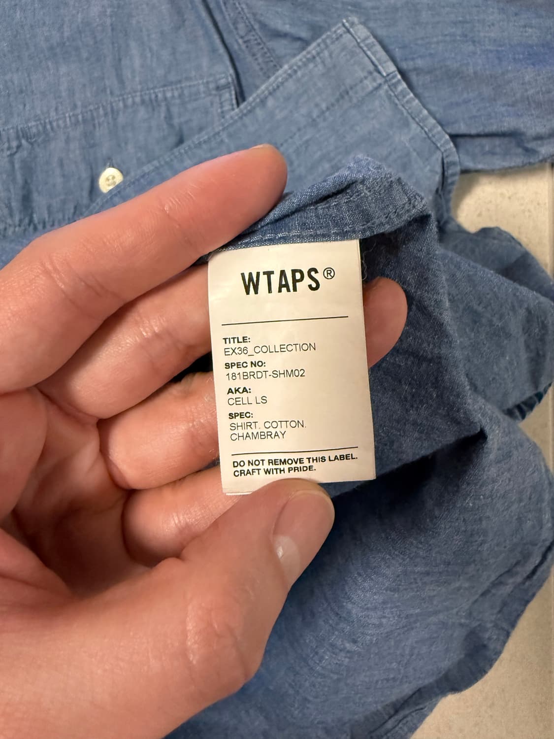 더블탭스 데님셔츠 3 (xl) 상품이미지4