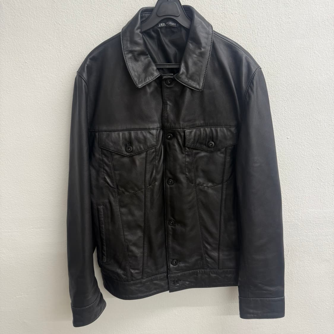 자라(ZARA) 남성 램스킨 트러커 자켓 (XL) 상품이미지1