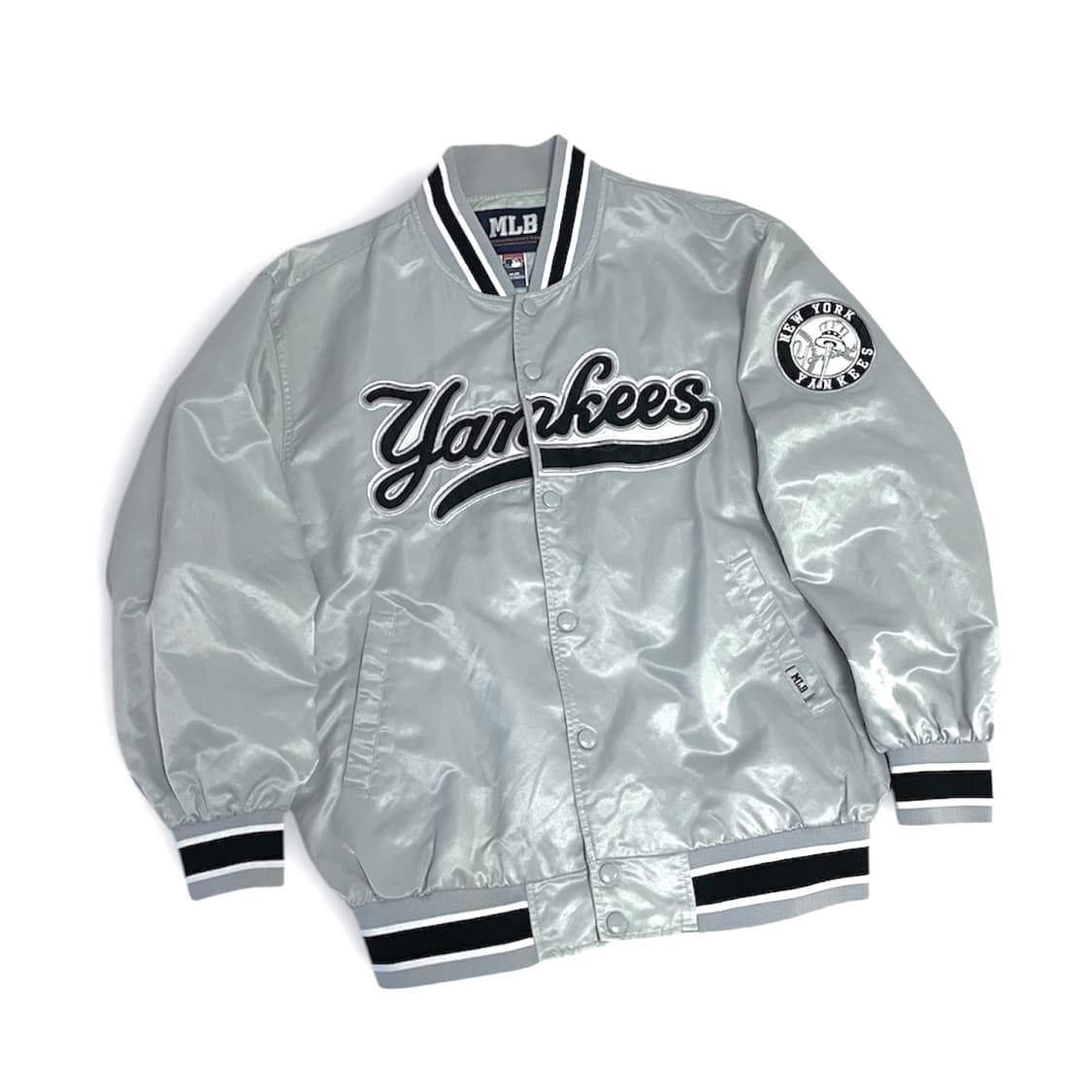[MLB] 엠엘비 뉴욕 양키스 실버 야구 점퍼 자켓 바시티 상품이미지1