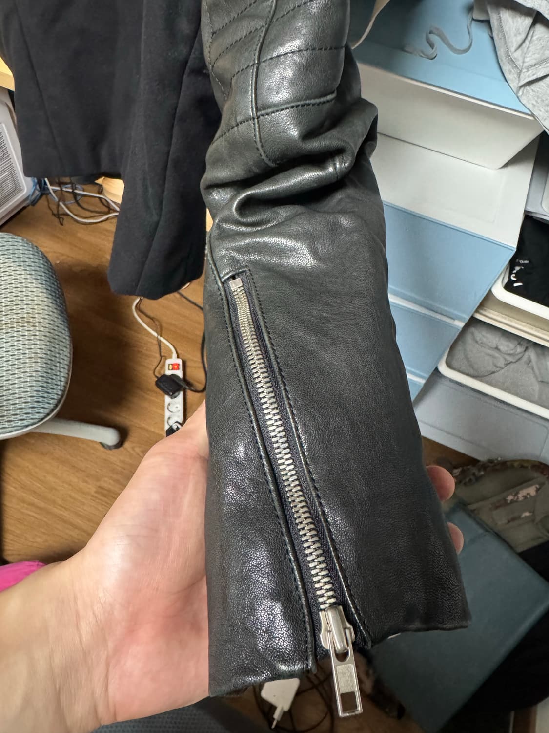 System homme 레더 자켓 100 상품이미지3