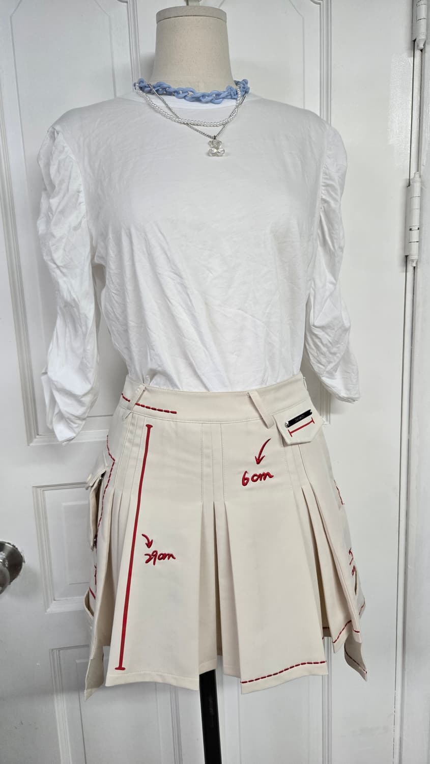 13DE MARZO 스티치 미니스커트 상품이미지2