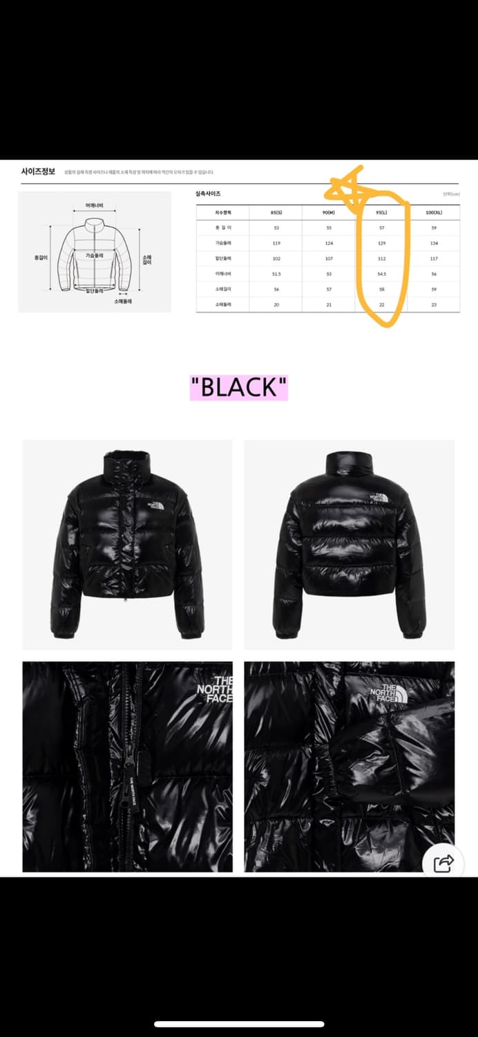 노스페이스 W 화이트라벨 글로시 디테처블 다운 자켓(95) 상품이미지3