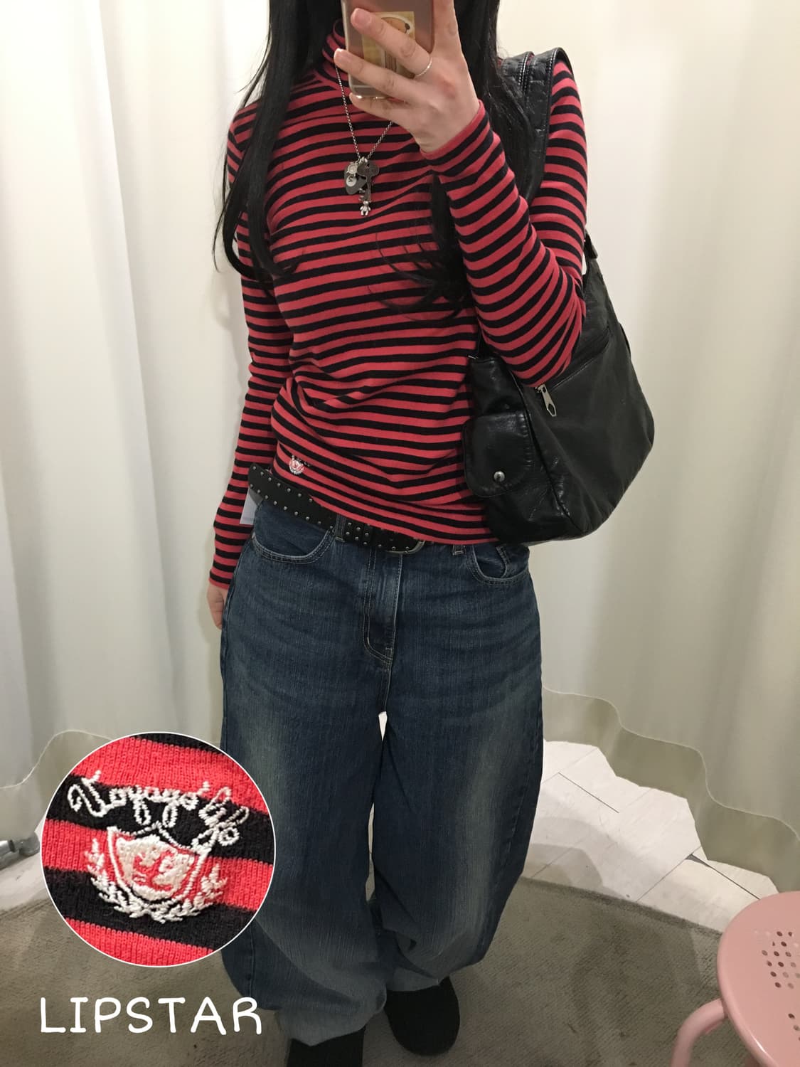 LIPSTAR Y2k stripe sleeve 상품이미지1