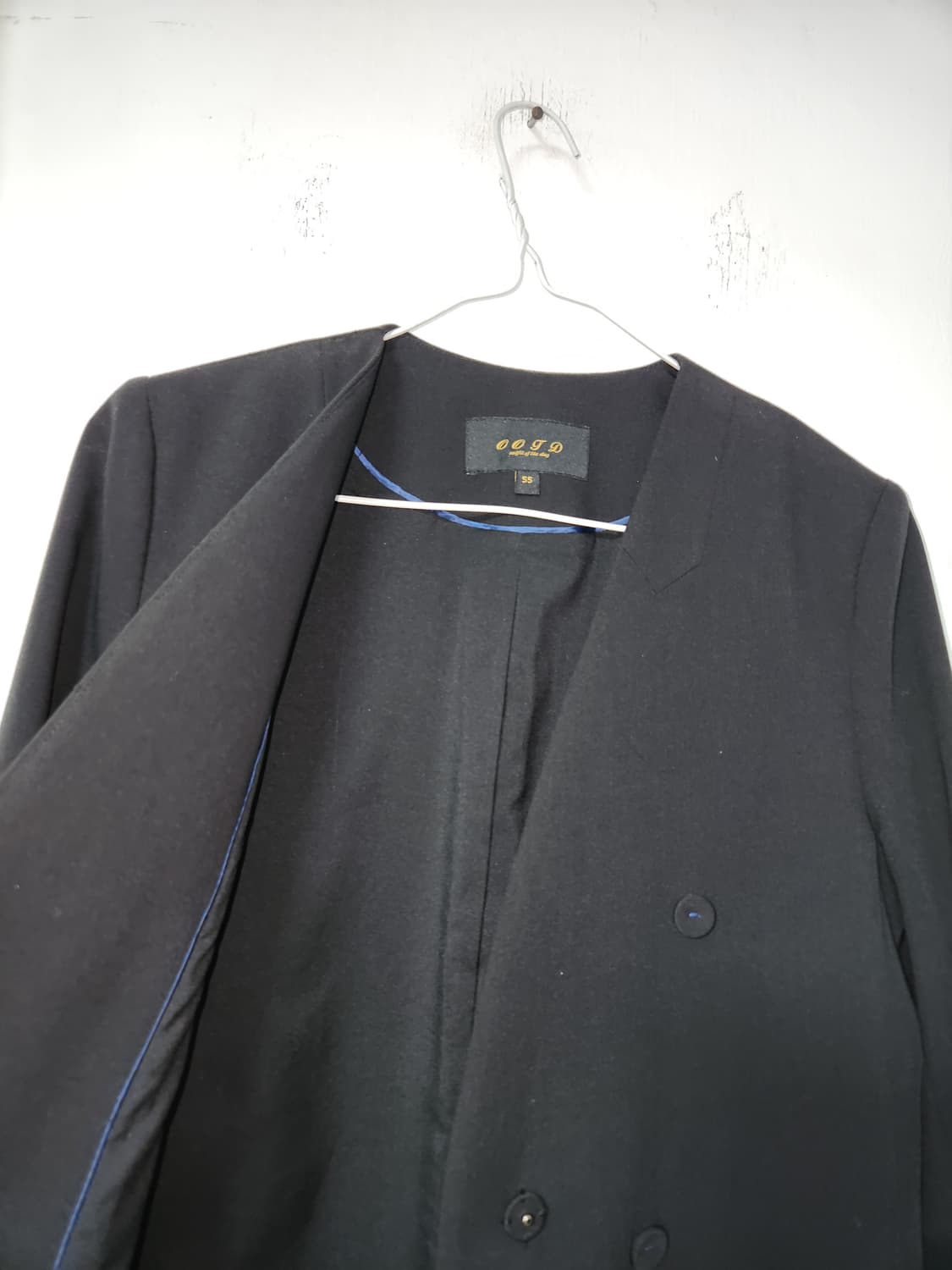 OOTD 블랙 더블 버튼 자켓 55 사이즈 상품이미지4