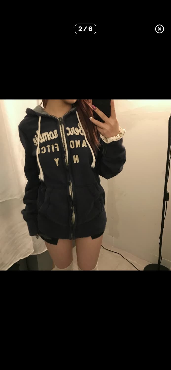 아베크롬비 abecrombie 데미지 기모 후드집업 상품이미지1