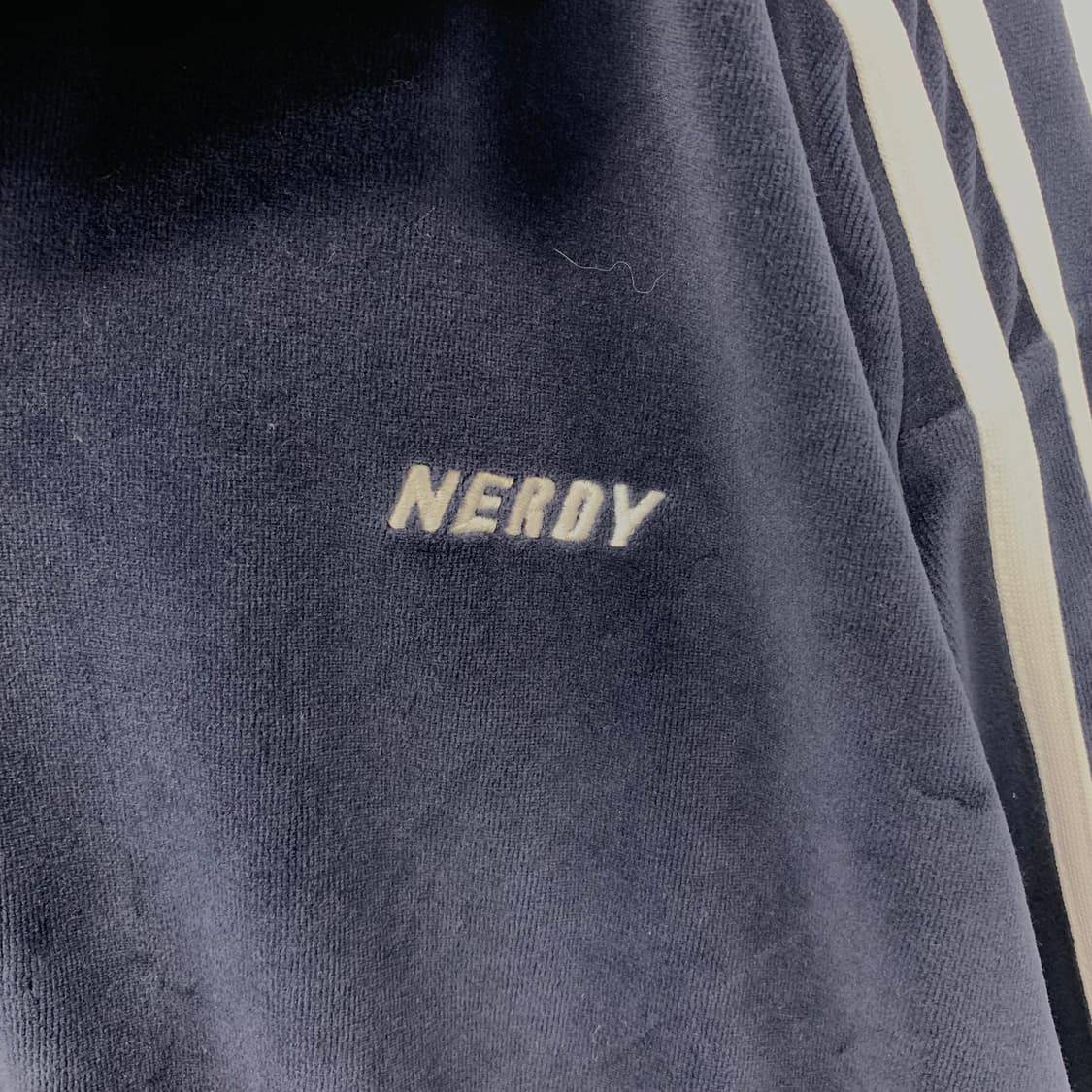 널디 네이비 벨루어 벨벳 져지 상품이미지4