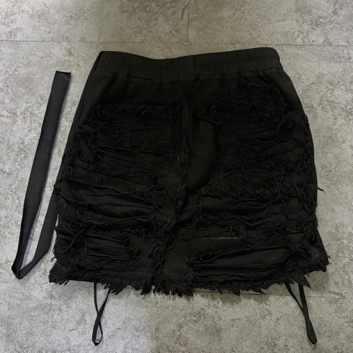 rick owens 릭오웬스 다크쉐도우 왁스 데님 스커트 뒷면 디스트 상품이미지7