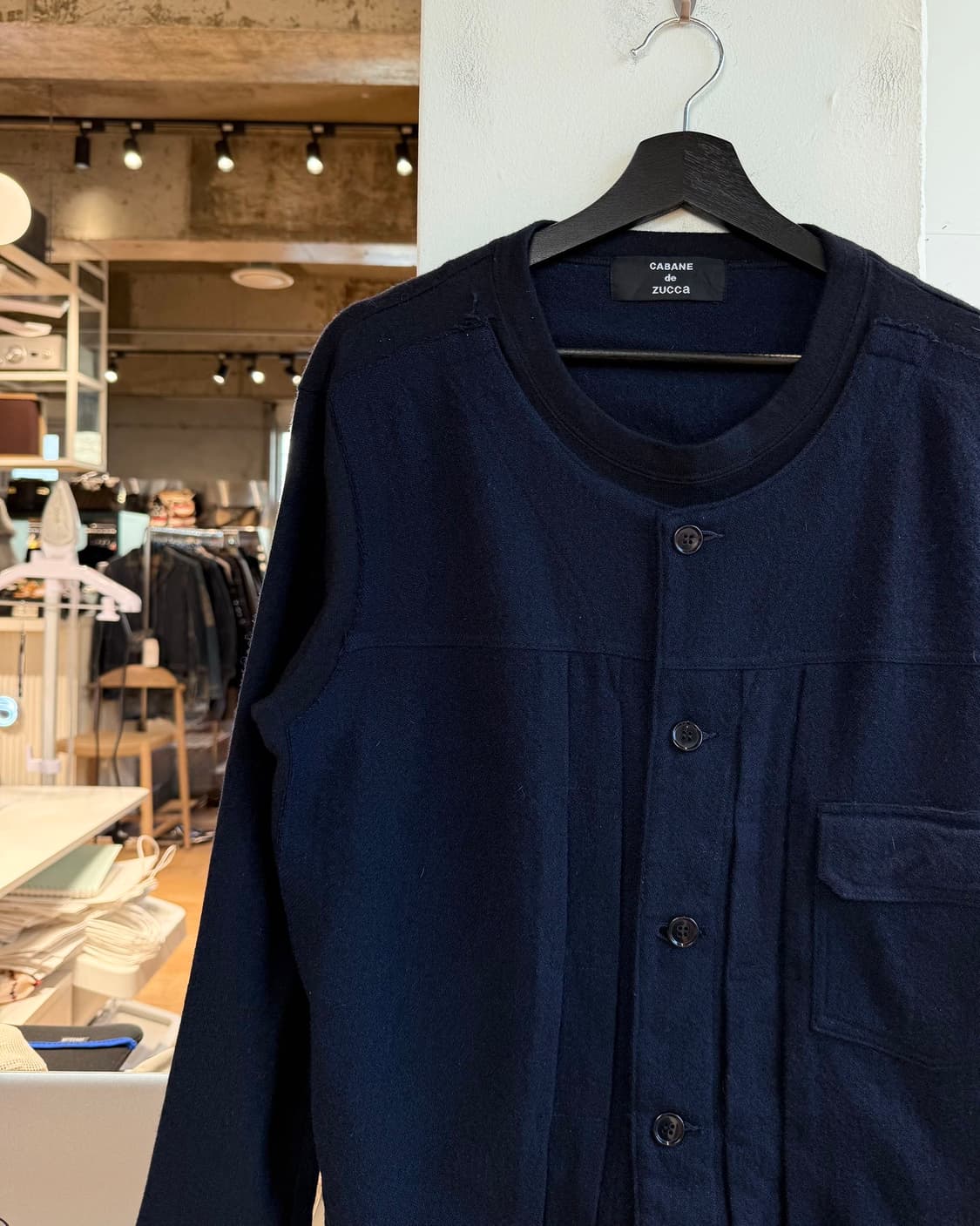 카반드주카 네이비 풀오버 레이어드 자켓 상품이미지4