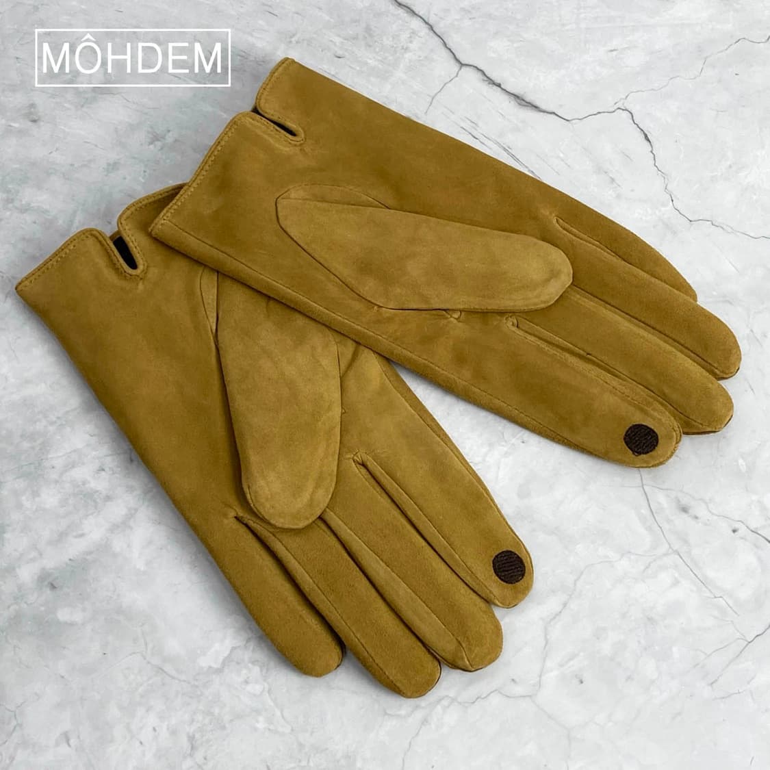 [premium] 스웨이드 가죽 장갑 머스타드 상품이미지8