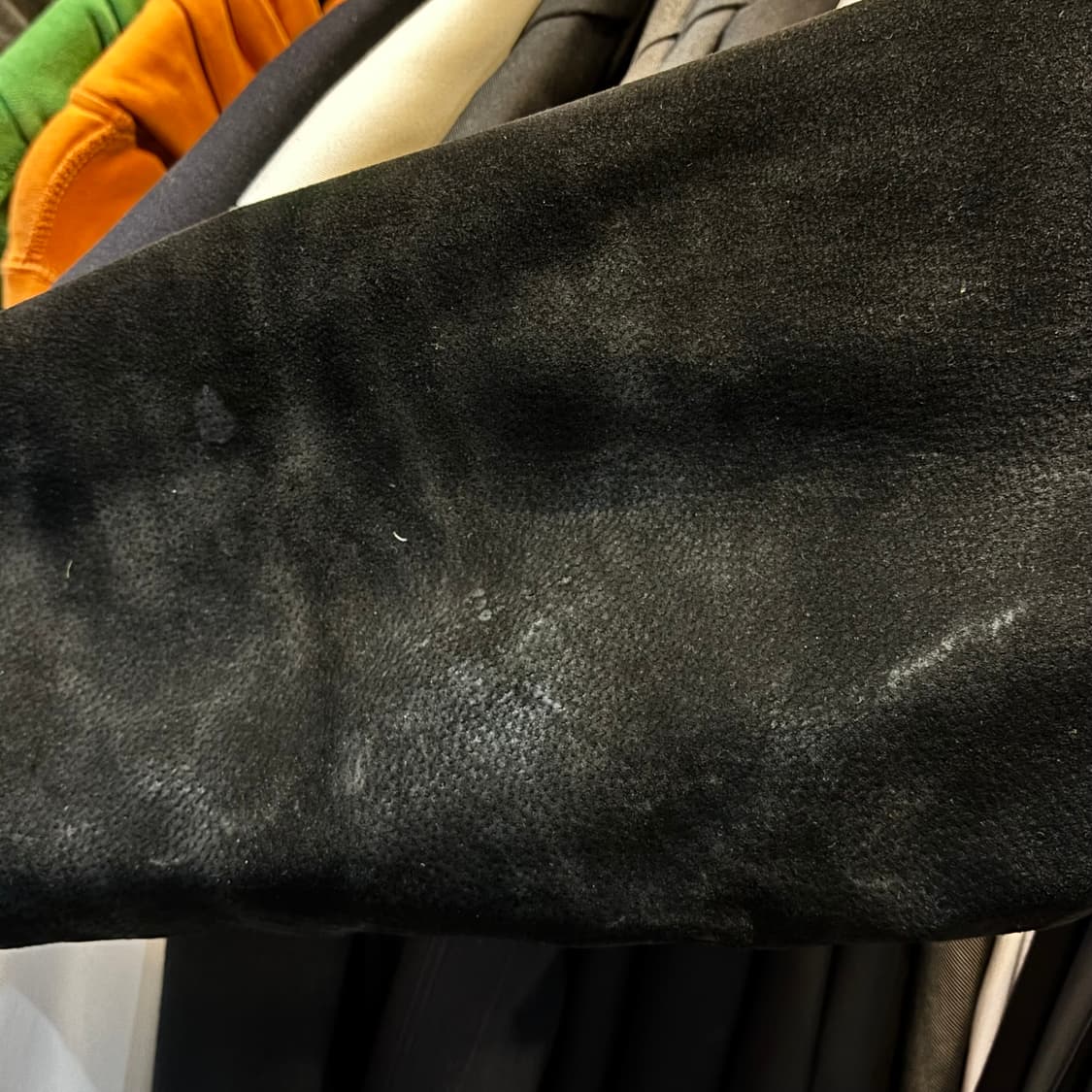 조르지오 아르마니 90’s 레더 블루종 블랙 상품이미지5