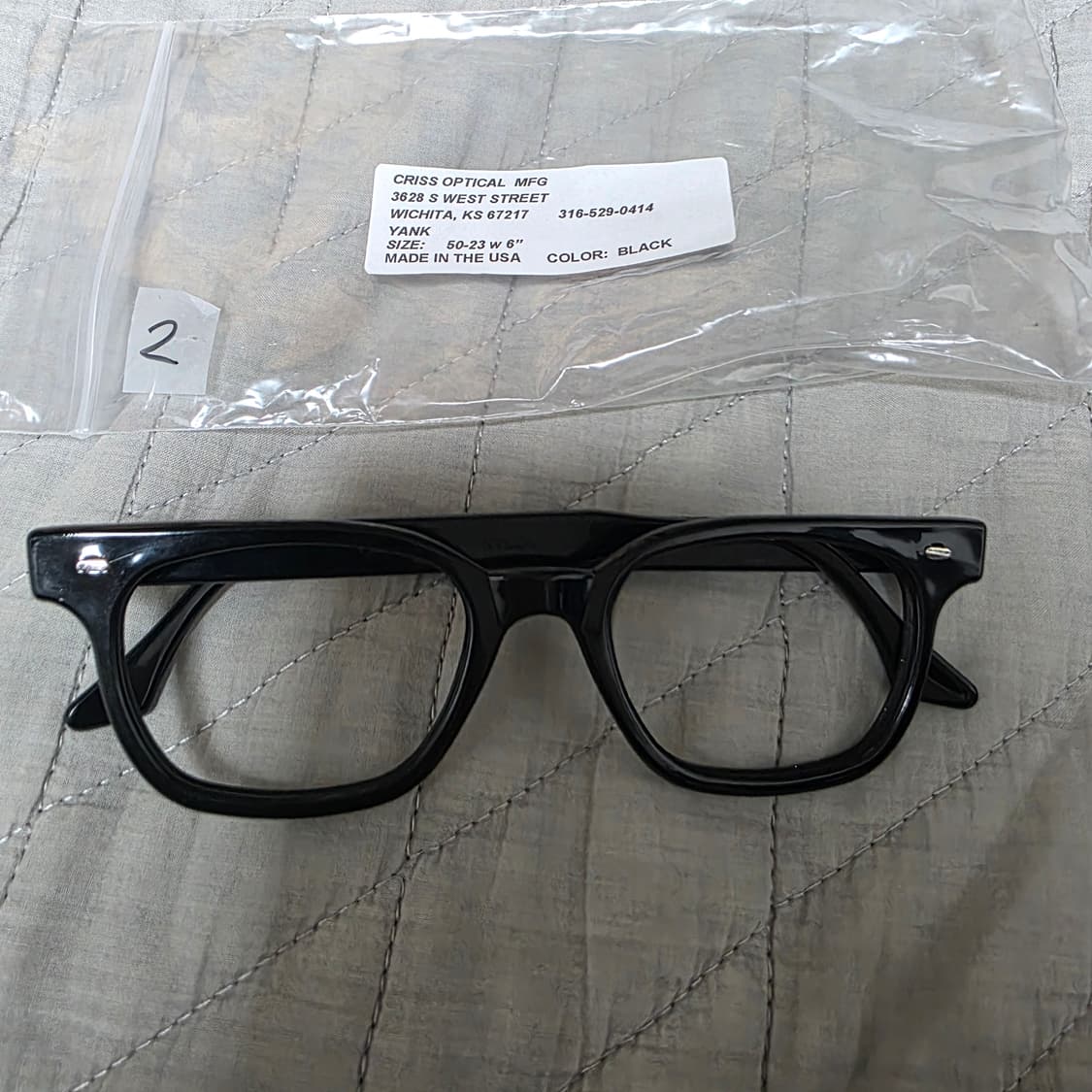 [50-23] 빈티지 크리스 옵티컬 얀크 YANK 블랙 안경테 2 상품이미지3