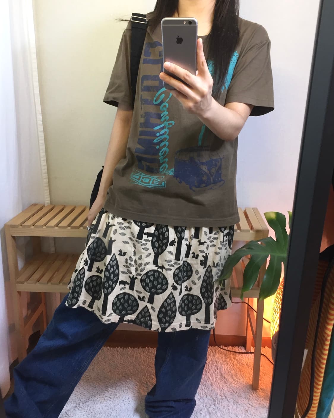 casual vintage brown print tee 상품이미지3