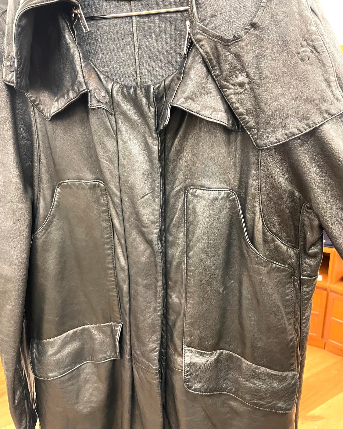 [38] 마르니 레더 후드 코트 상품이미지8