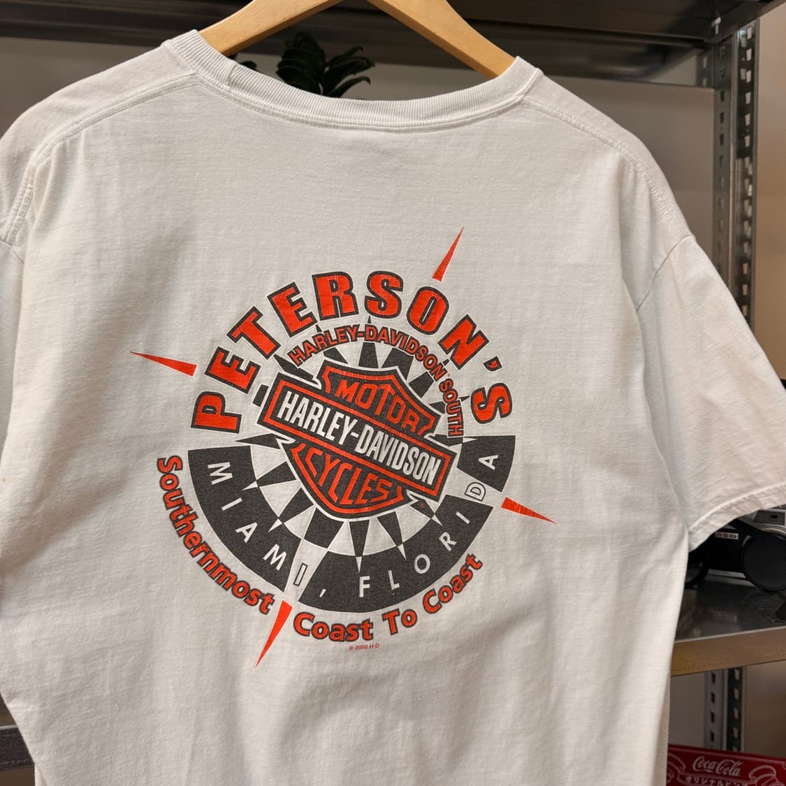 00S 할리 데이비슨 로고 프런트 백 프린팅 L 헤인즈 베이스 상품이미지5