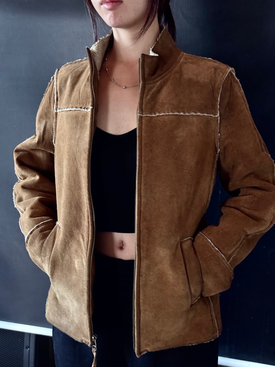 올드갭 리얼 스웨이드 시어링 자켓 상품이미지1