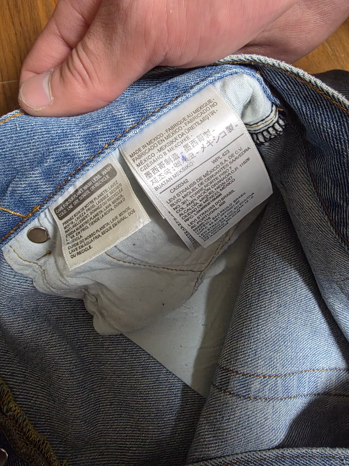 리바이스 501 데님티어스 연청 W34 L32 상품이미지3