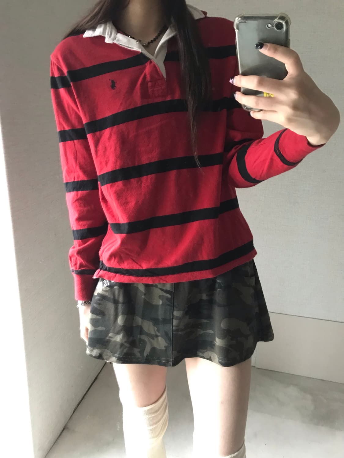 폴로 검빨 스트라이프 럭비티셔츠 상품이미지2