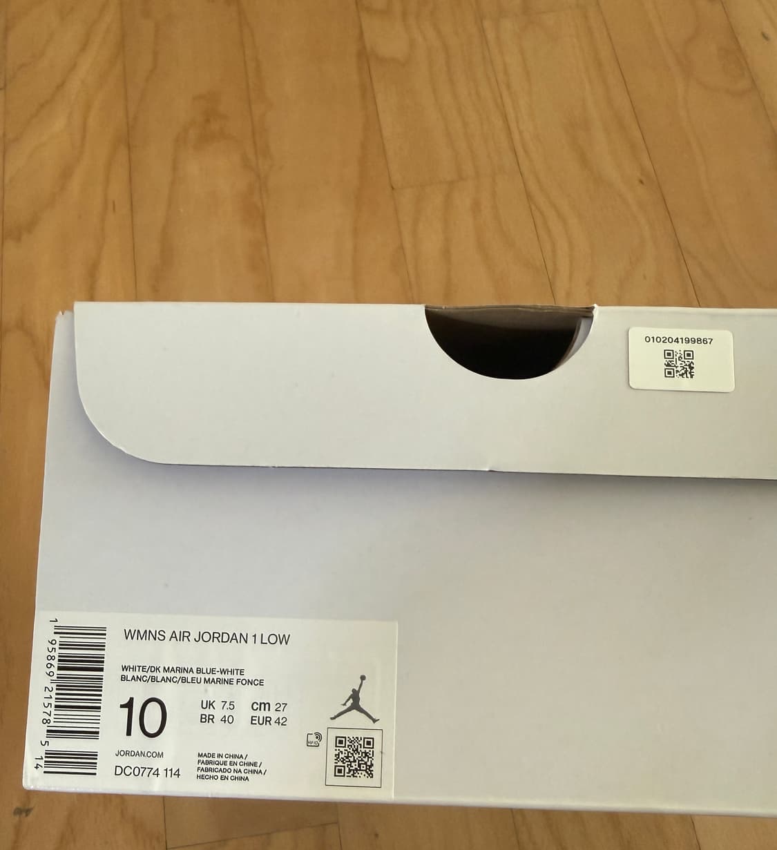 조던 1 로우 화이트 다크 마리나 블루 🐠 상품이미지2