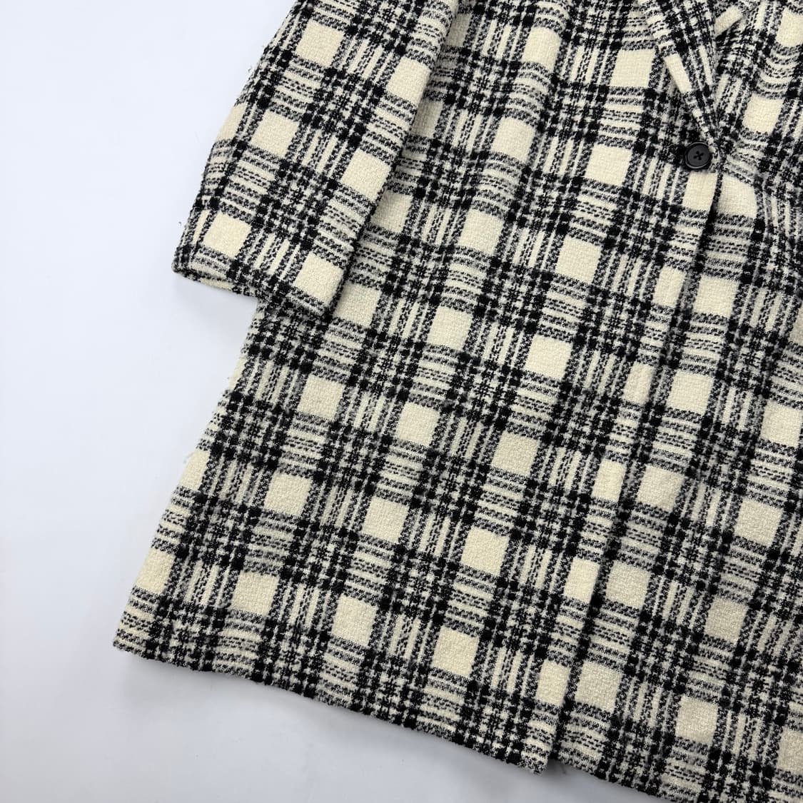 90s Liz Claiborne 울 체크 트위드 코트 상품이미지3