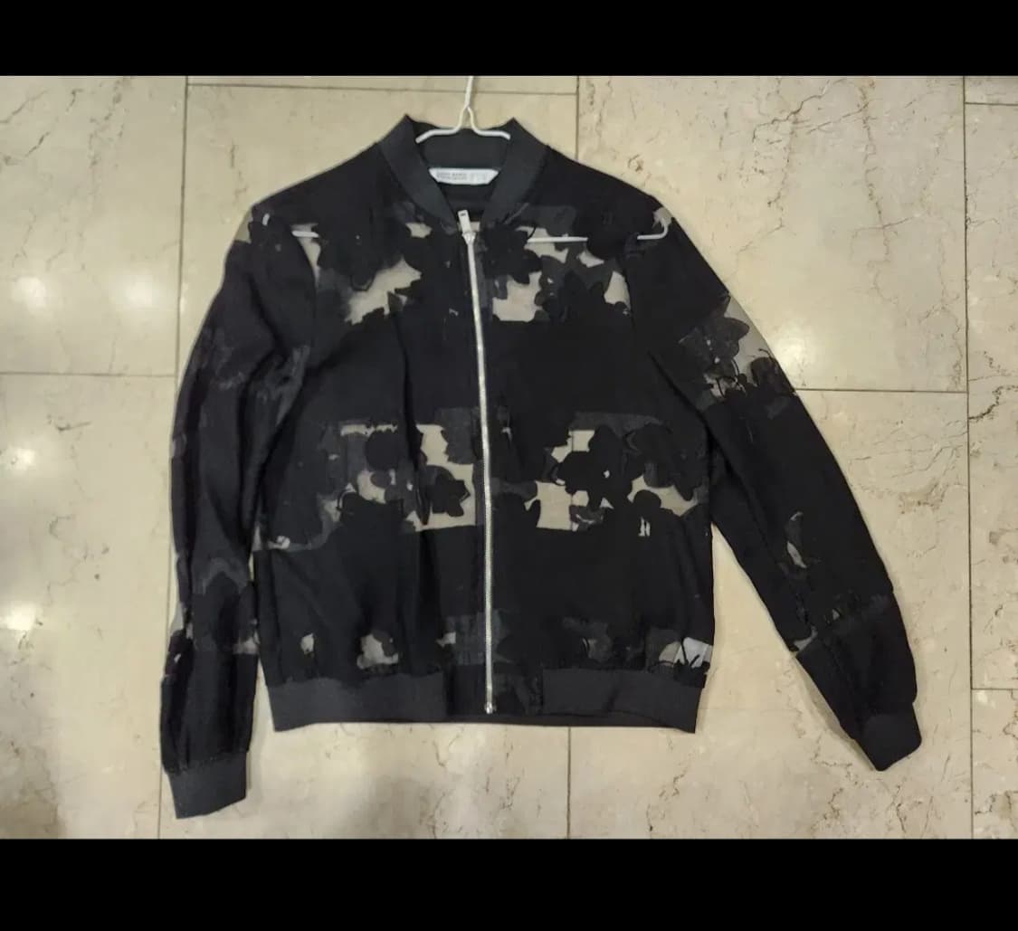 자라 꽃무늬 시스루 점퍼 S 사이즈 상품이미지1