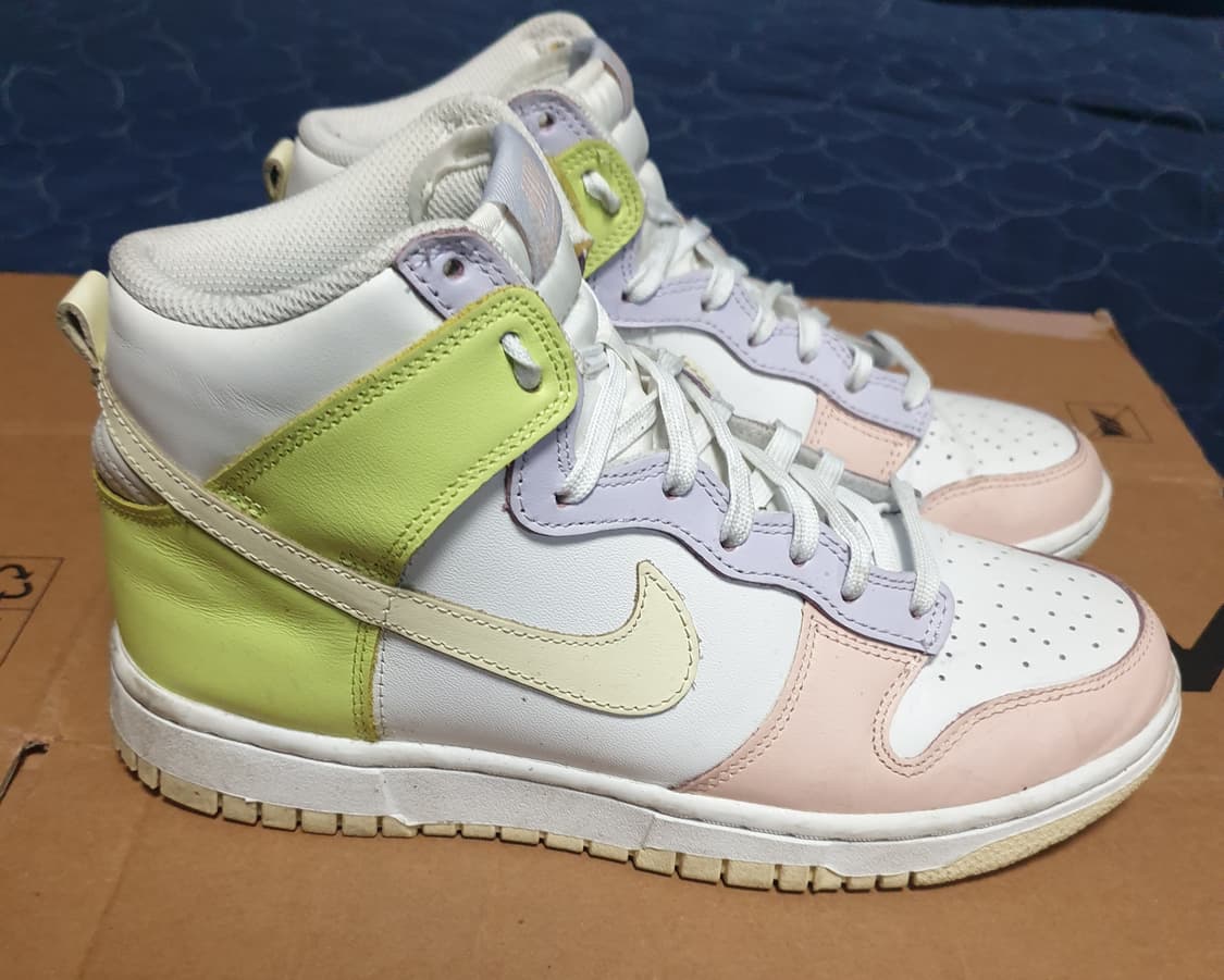 나이키 우먼스 덩크하이 캐시미어 레몬 화이트 트위스트 (245) 상품이미지1