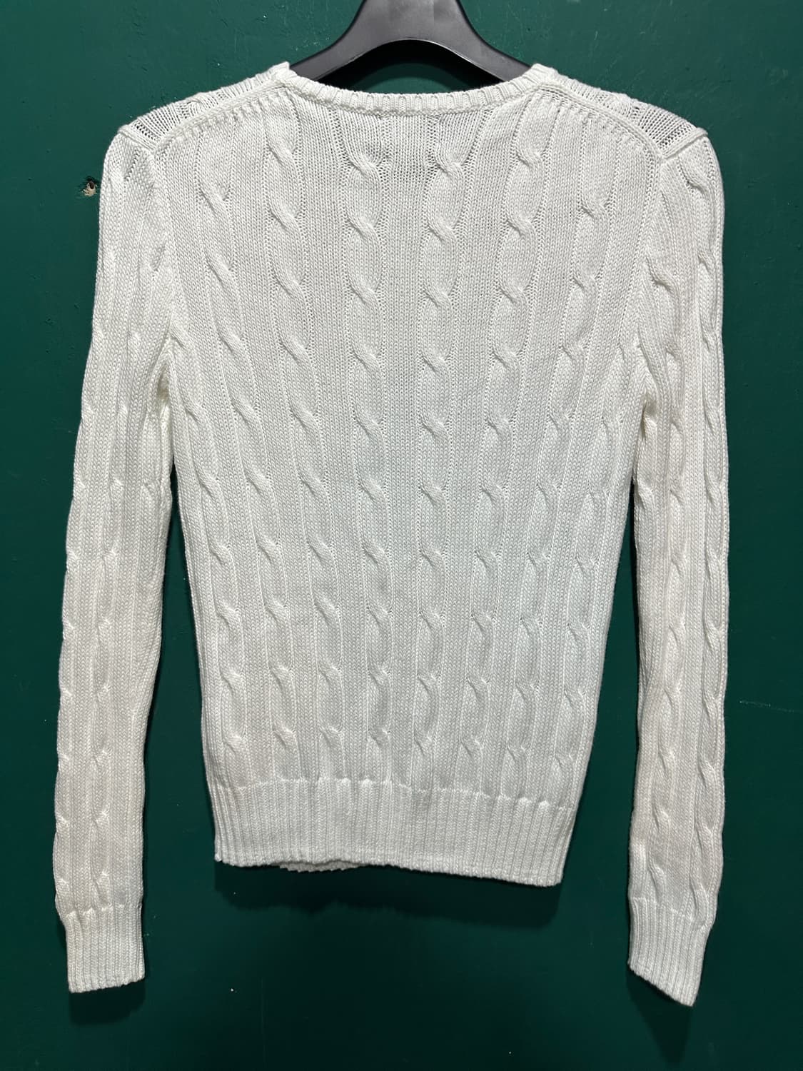 폴로 꽈베기 크롭니트 화이트M 상품이미지2