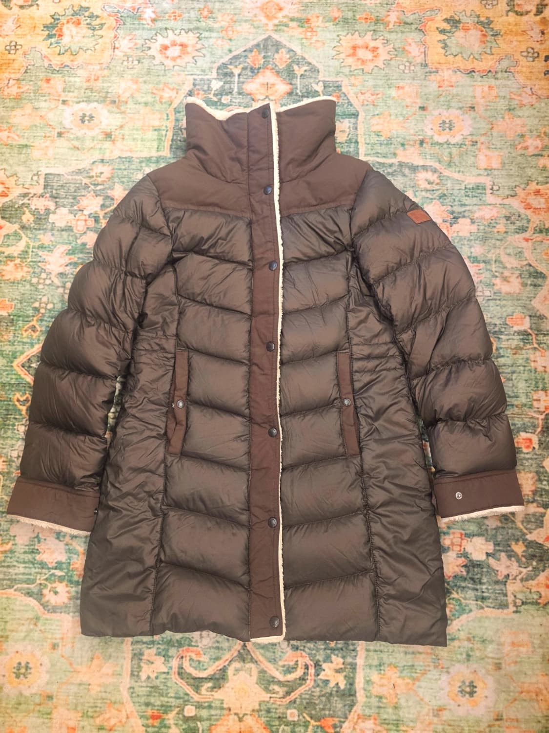 노스페이스 여성용 브라운 롱 다운 패딩 상품이미지2