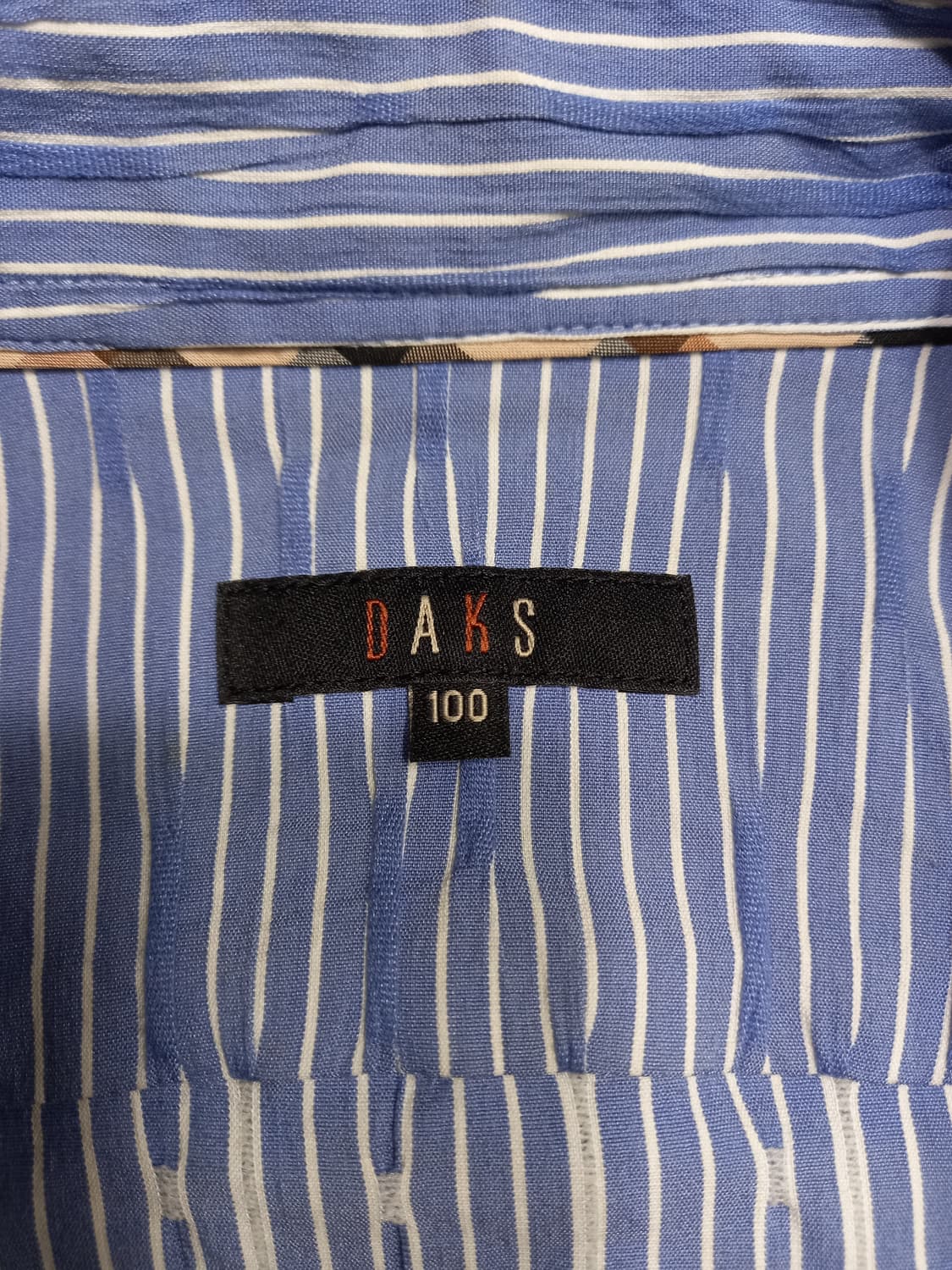 L100 DAKS 엠보싱 스판 드레스셔츠 블루 L-686 상품이미지6