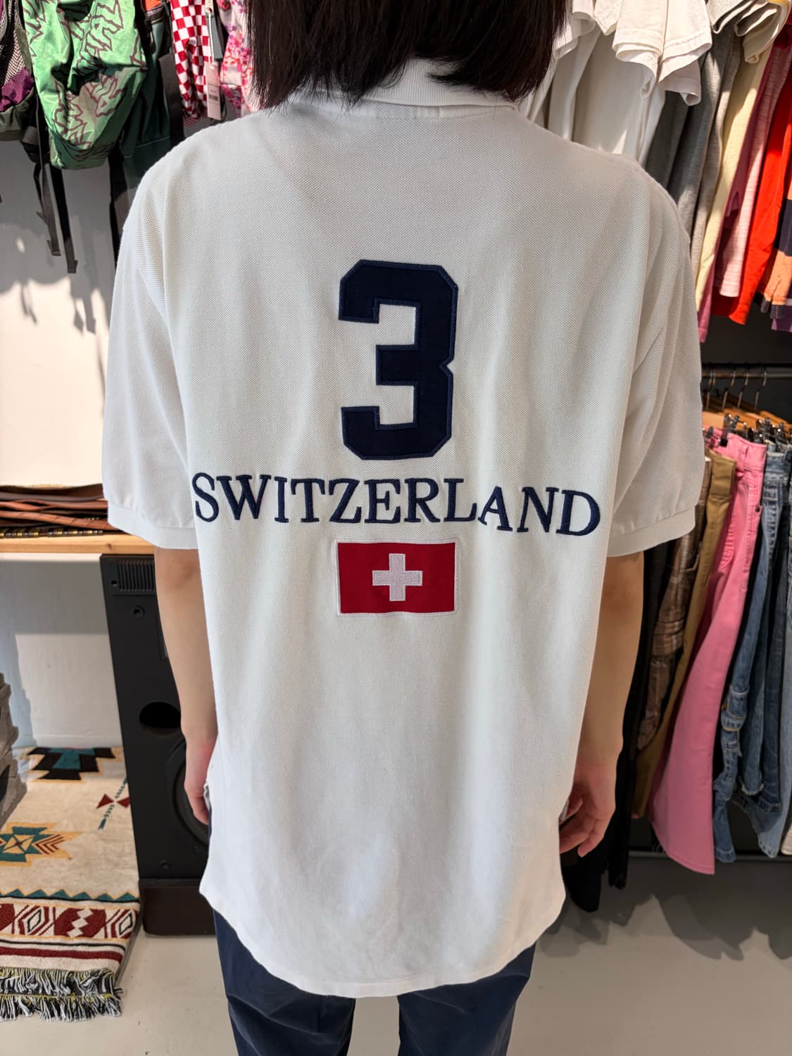 Polo Ralph Lauren 빅포니 스위스 패치 카라 반팔티 M 상품이미지2