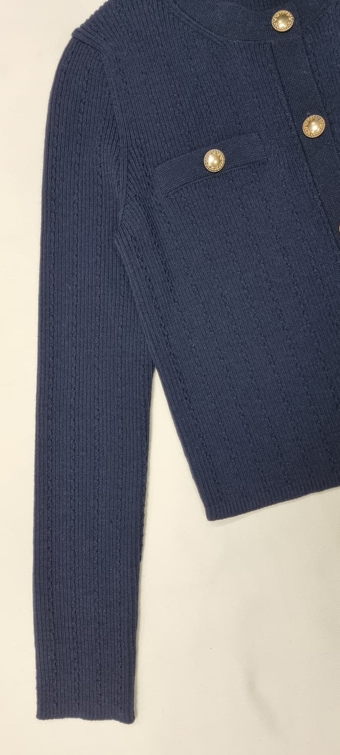 아떼 바네사브르노 골지짬임 울혼방 가디건 Free 상품이미지4