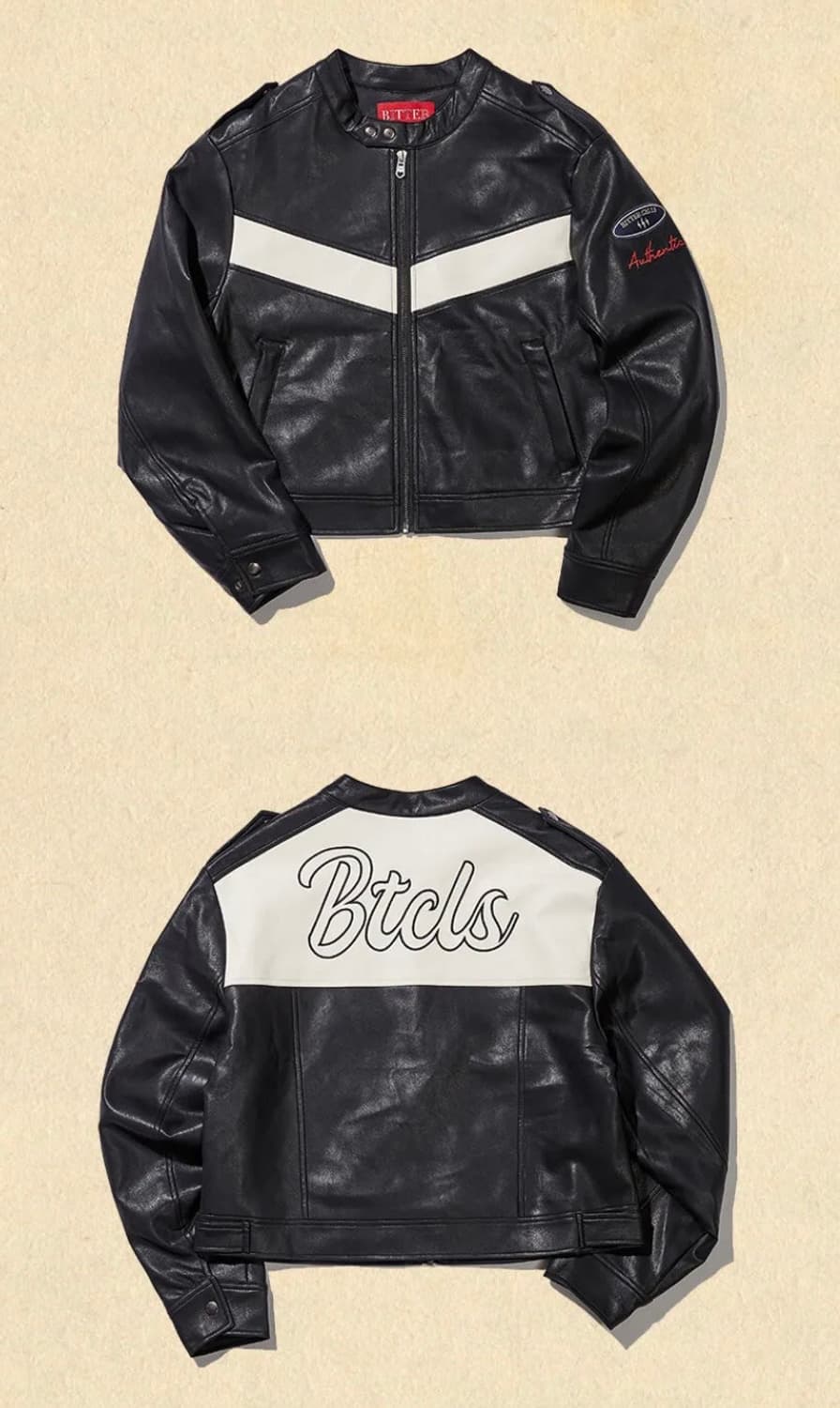 비터셀즈 eco leather lacing jacket 레더자켓 가죽자켓 상품이미지3