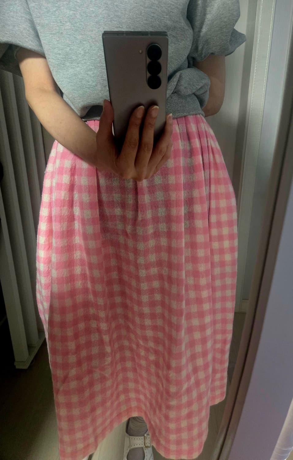 Tao 꼼데가르송 2025ss 깅엄체크 스커트  상품이미지5