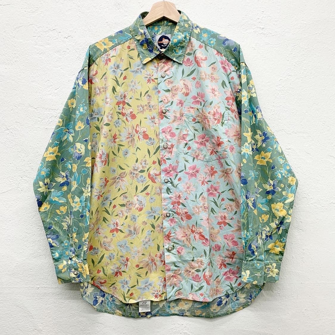 빈티지 플라워 패턴 오버사이즈 셔츠 상품이미지2