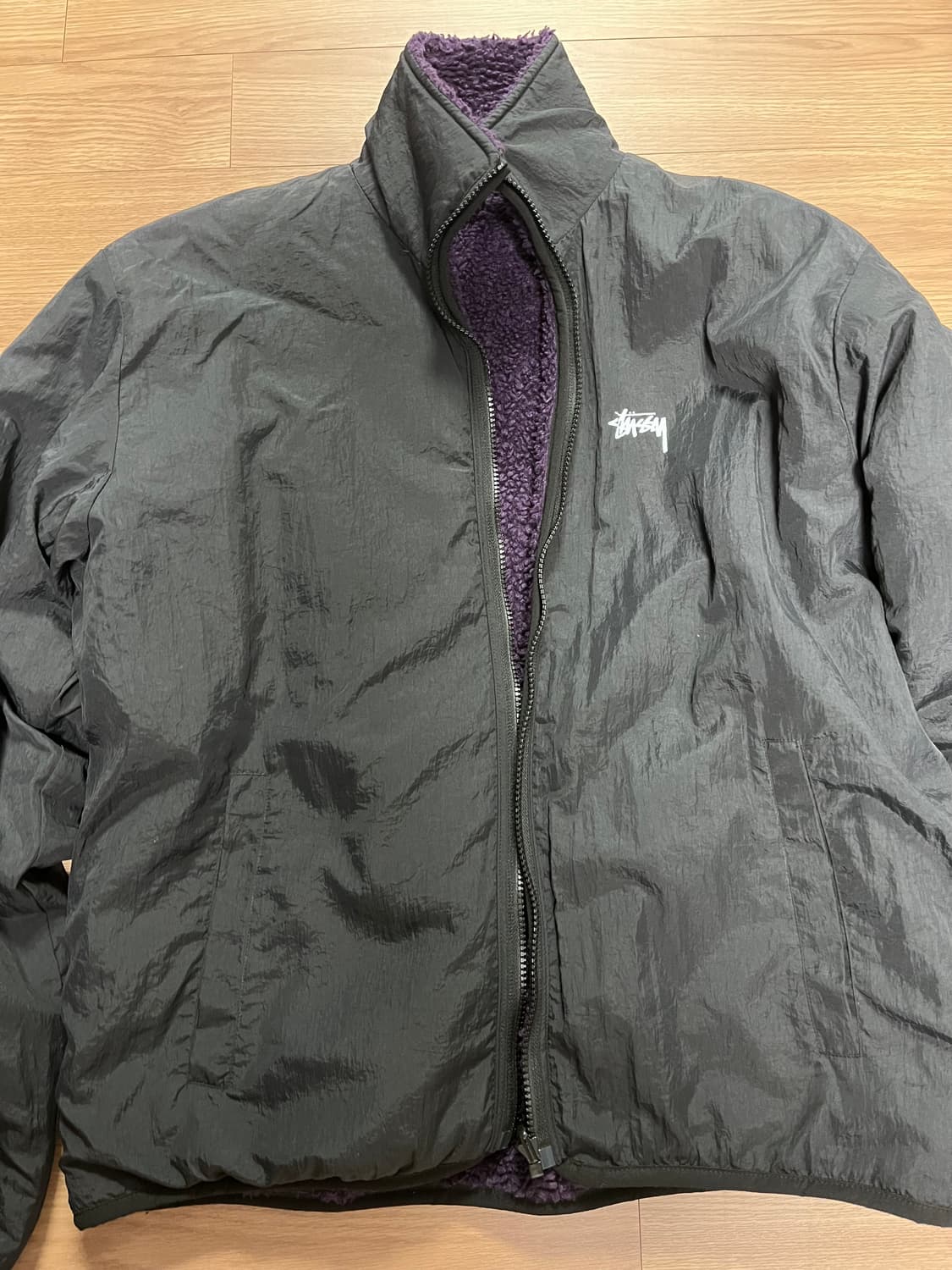 스투시 쉐르파 리버시블 자켓 퍼플 XL 상품이미지5