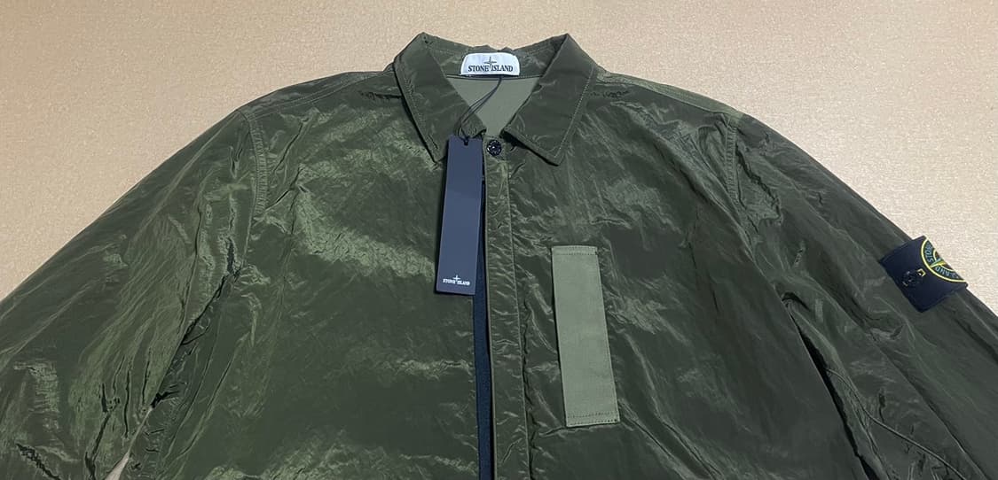 스톤아일랜드 나일론 메탈 오버셔츠 카키 상품이미지5