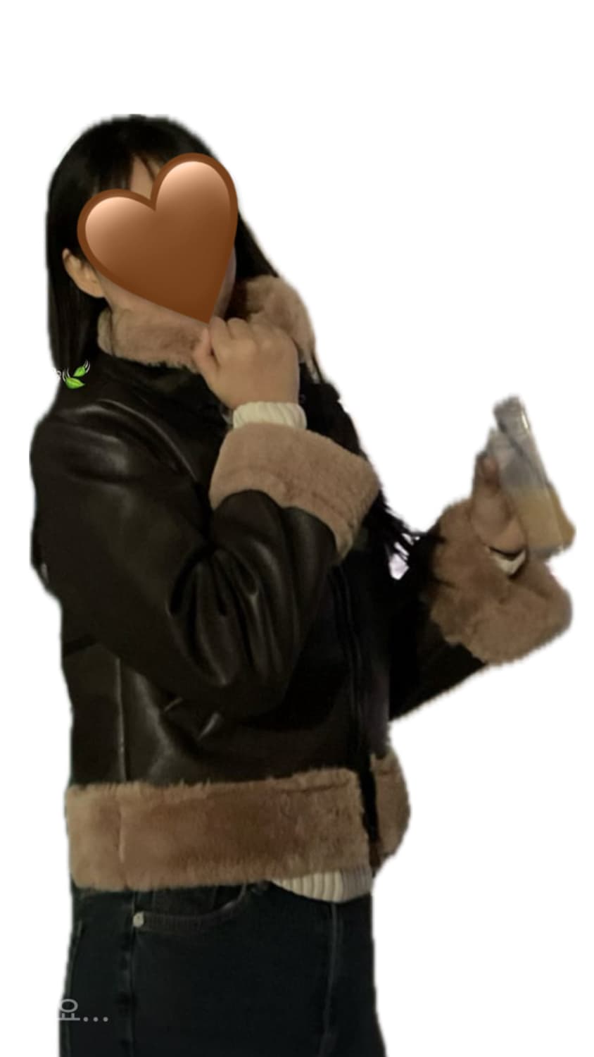 하와 크롭무스탕 브라운 상품이미지2