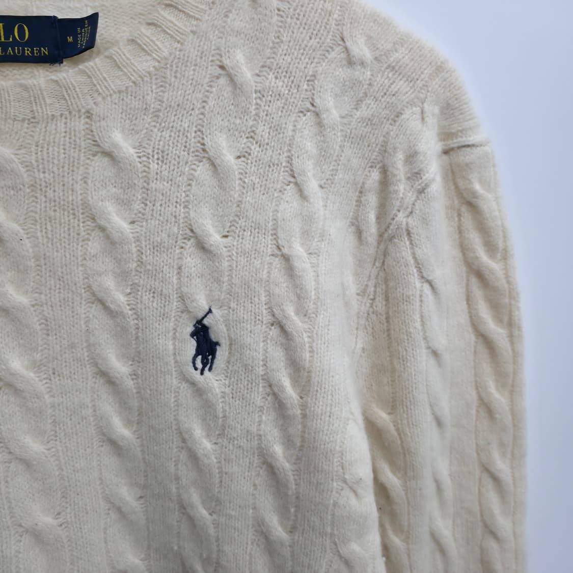 [M] 폴로 랄프로렌 아이보리 케이블 니트 상품이미지4