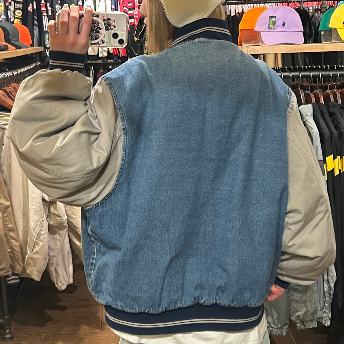 [HI] VTG 데님 바시티 자켓 진청 상품이미지5