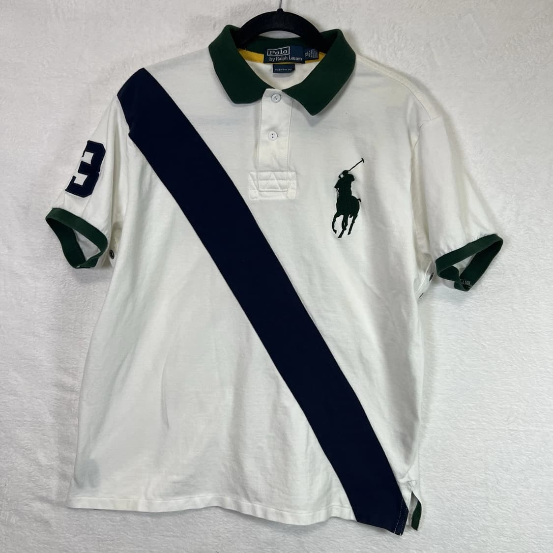 폴로 랄프로렌 빅포니 사선 스트라이프 반팔 카라티 상품이미지1