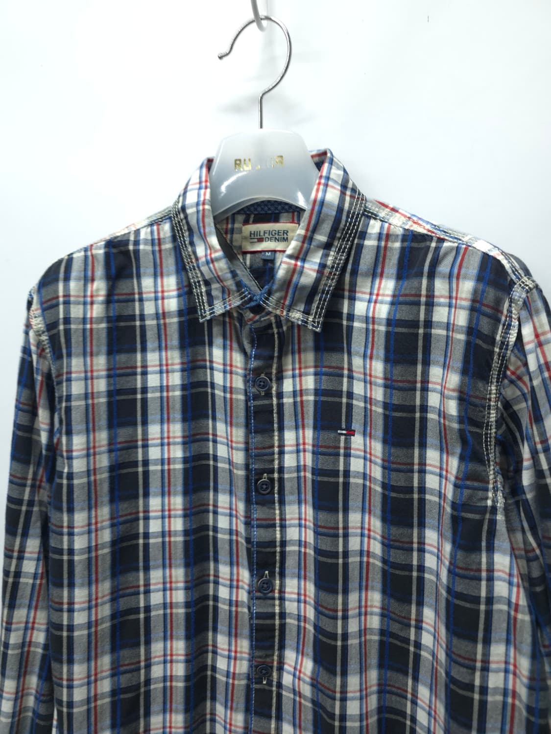 힐피거데님 남성 멀티체크 긴팔 셔츠 (95-100사이즈) 상품이미지2