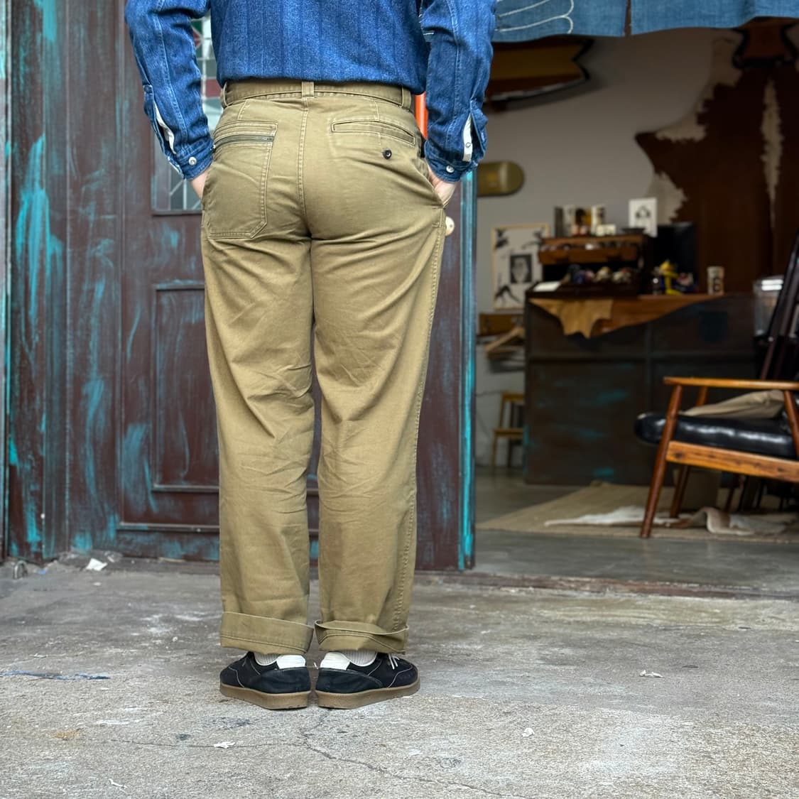 MHL 슬라이드 어드저스트 트라우저 코튼 블랜드 드릴 L 상품이미지9