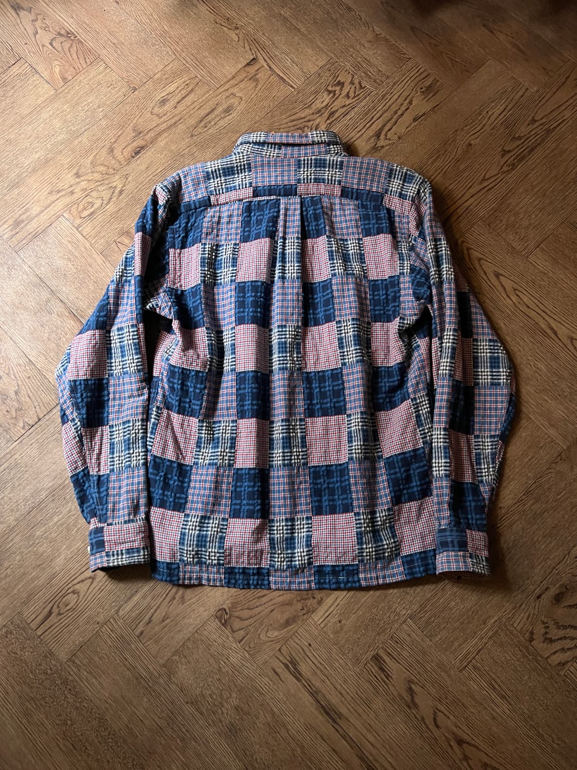 [M]Sugar Cane 슈가케인 빈티지 패치워크 풀오버 체크 셔츠 상품이미지6