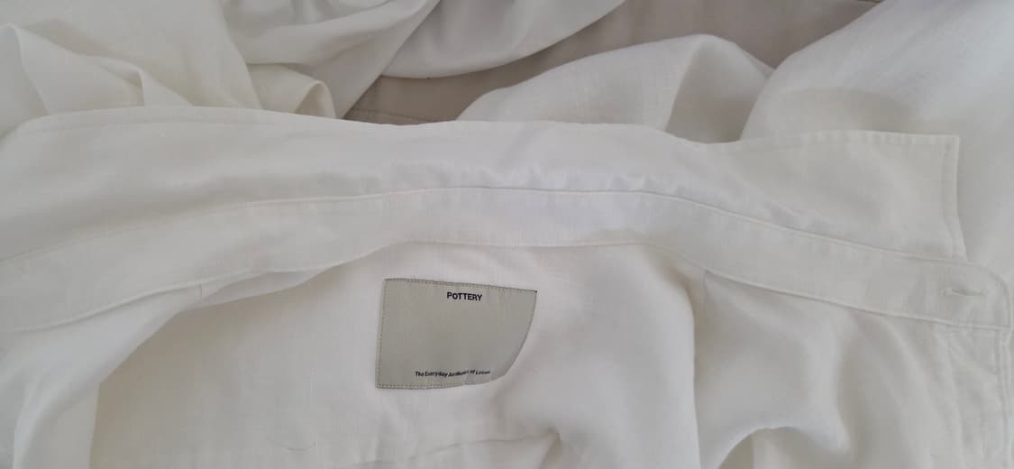 포터리 컴포트 린넨 셔츠 화이트 2 상품이미지4